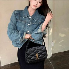 나나뽕 여성 슬림핏 간절기 투포켓 청자켓