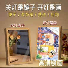 【台灣出貨】 蜡笔小新周边 灯光画相框摆件 发光画 装饰画 动漫创意小夜灯 可愛個性擺件 氛圍 可充電 生日礼物, 1個, 蠟筆小新-7,【線稿款】大號充電款【21*33】長續航