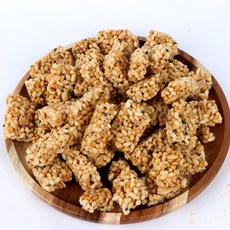 [자연 그대로의 달콤함] 20년전통 뻥튀기곡물나라 현미강정 고소하고 바삭한 건강 간식, 420g, 1개