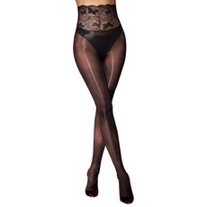 HTRUIYA 샤이니 오일 팬티 스타킹 여성용 울트라 시어 타이츠 심리스 레이스 허리 라인 반짝이는 스타킹 블랙. 153959, 블랙