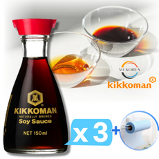 기꼬만 간장 테이블용 + 대용량 일본간장 식자재 회 초밥 사시미 소스, 150ml, 3개