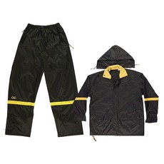CLC Custom Leathercraft R1033X 2피스 나일론 우비 탈착식 후드 블랙 3XL, 3X-Large
