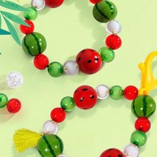 팔찌 키링, 1개, 수박 팔찌