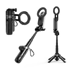 맥세이프 360도 회전 셀카봉 10m 블루투스 리모컨 삼각대 카메라 유튜브 촬영 음식사진 커플사진 휴대용 euv+360jl