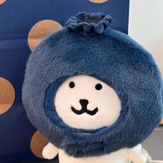 臺灣爆款 娃衣 棉花娃娃衣服 配飾 13釐米自嘲熊10釐米棉花娃娃“藍莓頭套”可愛公仔換裝娃衣頭套, 1個, 隨機一款其他頭套