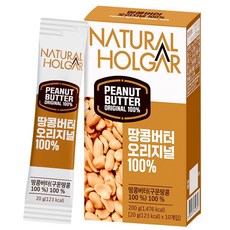 네츄럴올가 무첨가 땅콩버터 오리지널 100% 스틱 무가당, 1개, 200g