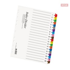 아이서 바인더 인덱스 20분류 바인더용인덱스