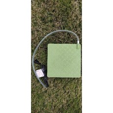 翔安 FRP保溫板 硬式加溫墊 遠紅外線 加熱墊 寵物保溫 IP69K可水洗 貓狗 兩棲爬蟲 烏龜, 1個, 20cm×20cm(草綠色/平頭）,機械式無段調溫器, 草綠色