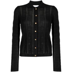 발리 모노그램 자카드 울 가디건