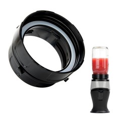 닌자 블렌더 및 볼 와이드 마우스 메이슨 병용 어댑터 연결 - 유리 병에 직접 혼합 플라스틱 컵 교체 - 닌자 700와트 블렌더용 액세서리 식품 등급 및 식기세척기 사용 가능, For Ninja BN401