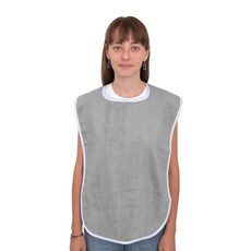 成人圍兜 老人圍兜 加大防水飯兜 口水巾圍兜 大人長者肚兜, 灰色, 1個, 1