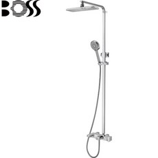 BOSS 台灣製造 19-0198 低鉛SPA沐浴龍頭 淋浴花灑 日本進口陶瓷閥芯 BHW 三段式按摩蓮蓬頭, 1個
