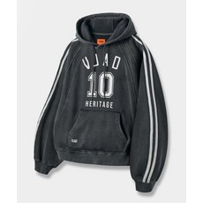 디미트리블랙 VLAD 턴오버 아트웍 로고 럭비 후드 티셔츠_피그먼트 차콜 366354