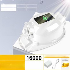 varo 선풍기 아빠선물 안전모, 1개, 화이트 듀얼 16000 2단계