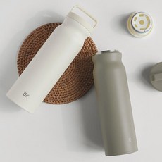 1+1 304 스텐 보온 보냉 손잡이 대용량 텀블러 780ml, DMTBL15_머드, 크림