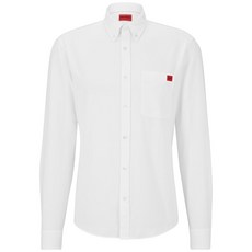 휴고 로고 아플리케 셔츠