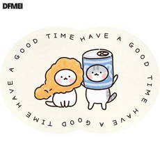 DFMEI 卡通餐桌隔熱墊防燙耐高溫碗墊盤墊鍋墊防水防油免洗餐桌杯墊餐墊, 1個, 炸雞啤酒