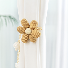 에이든 커튼 클립 타이백 2p, 브라운, 1개