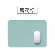 加厚防滑防水滑鼠墊 - 辦公遊戲適用，舒適耐用，精準控制, 薄荷綠, 1個