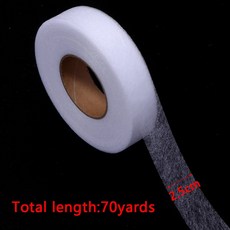 60M 접착식 안감 테이프 양면 부직포 의류 다리미 밑단 DIY 재봉 바지 수리 및 단축용, 04 2.5cm--Width-