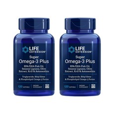 LIFE EXTENSION Super Omega-3 Plus魚油軟膠囊, 120顆, 2罐