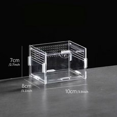 아크릴 파충류 사육장 도마뱀 거북이 거미 고슴도치 사육 박스 조립형, 1개, 스타일 A 10x8x7cm