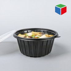PP냉면용기 FP-195대 검정 세트 200개 합세트, 1개입