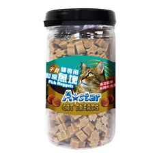 A Star 貓專用膠原魚塊 貓咪零食 磨牙潔牙, 1個, 干貝