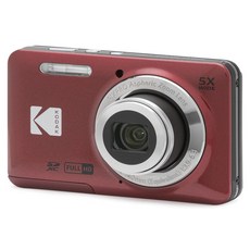 KODAK PIXPRO FZ55 數位相機 5倍光學變焦廣角鏡頭 Full HD, FZ55紅色