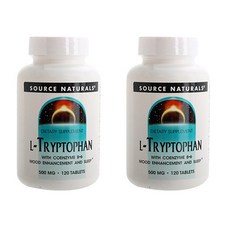 SOURCE NATURALS 左旋色胺酸&維生素B6錠 500mg, 120顆, 2罐