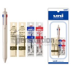 유니 제트스트림 507 3색 볼펜 0.5mm 1개 + 리필심(흑색 2개/청색 1개/적색 1개) 세트, 0.5mm 그레이지1개+리필심(흑2/청1/적1)세트