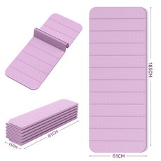 두꺼운 TPE 8mm 접이식 요가 매트 운동 헬스 층간소음방지 트레이닝 매트, 1개, 퍼플