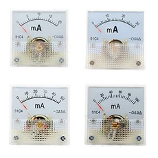 5 전류계 미터 DC 패널 테스트기 2 91C4 0 10A 15A 500mA 100uA 20mA 전압계 정확도 1A 30mA 3A 암페어 아날로그 2A 20A 30A 클래스 5A, 1MA, 1개