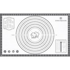 실리콘 베이킹 매트 36인치 x 24인치 초두꺼운 대형 논스틱 시트 미끄럼 방지 반죽 쿠키 빵 페이스트리를 만들기 위한 재사용 가능한 등급 카운터, White Gray, 26 16inch