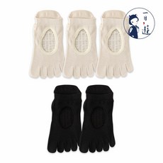 NicoFun 愛定做 5雙 五指襪 止滑瑜伽襪 淺口隱形襪 矽膠防滑 精梳棉襪 皮拉提斯(女棉襪22-24.5cm)