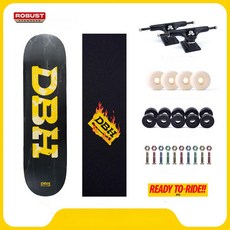 어린이 청소년 스케이트보드 남녀 초보자용, 1개, Hot Selling DBH 클래식 로고 왕성한 검정