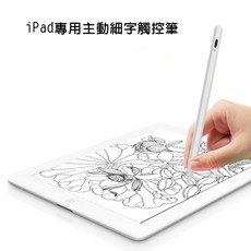 iPad 觸控筆【ITP202】二代防誤觸細字主動電容式觸控筆, 白色, 1套