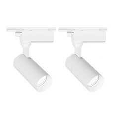 라인조명 LED 에코 원통 COB 일체형 레일조명 화이트바디, 4. 주광(흰빛) 20w, 2개