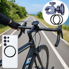 인씨네 다용도 맥세이프 핸들봉 멀티 집게거치대와 투명 젤리 범퍼케이스 자전거 오토바이 킥보드 바이크 카트 유머차 런닝머신 휴대폰 자석홀더, 갤럭시 A13 (A136S)