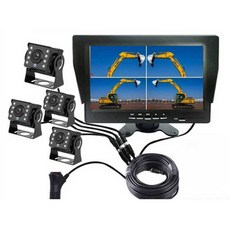 지게차 붐대 카메라 크레인 시야 확보 중장비 모니터, 상세페이지 참고, 2채널 10인치 64G