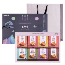 [본사직영] 다예 궁중 꿀홍삼차 블렌딩티 8종 (40티백) 전통차 한방차 선물세트 티백 선물세트 + 쇼핑백, 1세트, 8종(40티백)