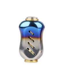 SHIMANO DAIWA 捲線器漁輪 改裝搖臂 彩鈦 燒鈦 握丸 手煞捲 手把 BBX Larissa, 1個, 單購燒鈦不鏽鋼握丸金色邊（一顆）含配件