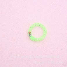 1개 고양이 자가 놀이 장난감 달콤한 도넛 모양 벨 소리 나는 스프링, green