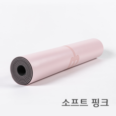 Homey Nest 요가매트 PU 천연고무 고급 안밀리는 방음 충격방지 필라테스매트 HN-YGMPUMS61A, 1개, 소프트 핑크