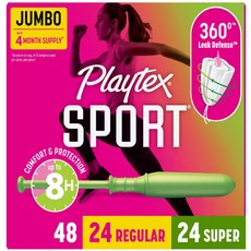 PLAYTEX 스포츠 레귤러+슈퍼 48 탐폰