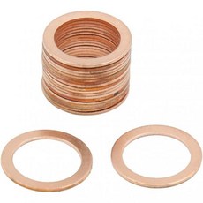 18mm 내부 직경 구리 압착 와셔 평평한 실링 개스킷 링 20개 USA, 18*24.5*1mm