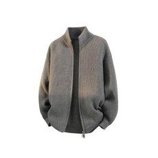 毛衣針織男休閒保暖內搭打底衫仿羊毛衣長袖上衣韓版立領厚毛線衣重磅男上衣加厚寬鬆防風防寒秋冬彈性柔軟親膚開衫半高領針織上衣, 2XL建議體重70-80公斤, 灰色