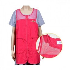 주방 장식 망사 지퍼포켓 집업 앞치마 미용실