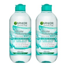 가르니에 올인원 히알루로닉 알로에 미셀러 클렌징 워터 Garnier Hyaluronic Aloe Micellar Water, 2개, 400ml