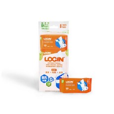 澳洲LOGIN 洛格3合1除臭抑菌 犬用護理濕紙巾 8入組 64抽 FSC認證, 8個裝, 1個